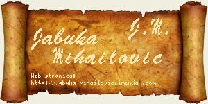 Jabuka Mihailović vizit kartica